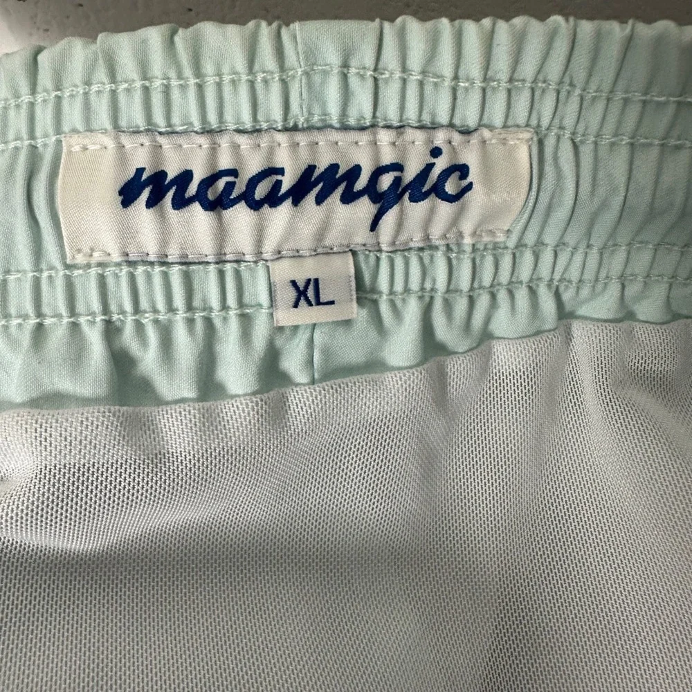 Maamgic Swim Trunks‎ Gradient Blue Swim Shorts with Liner mens XL